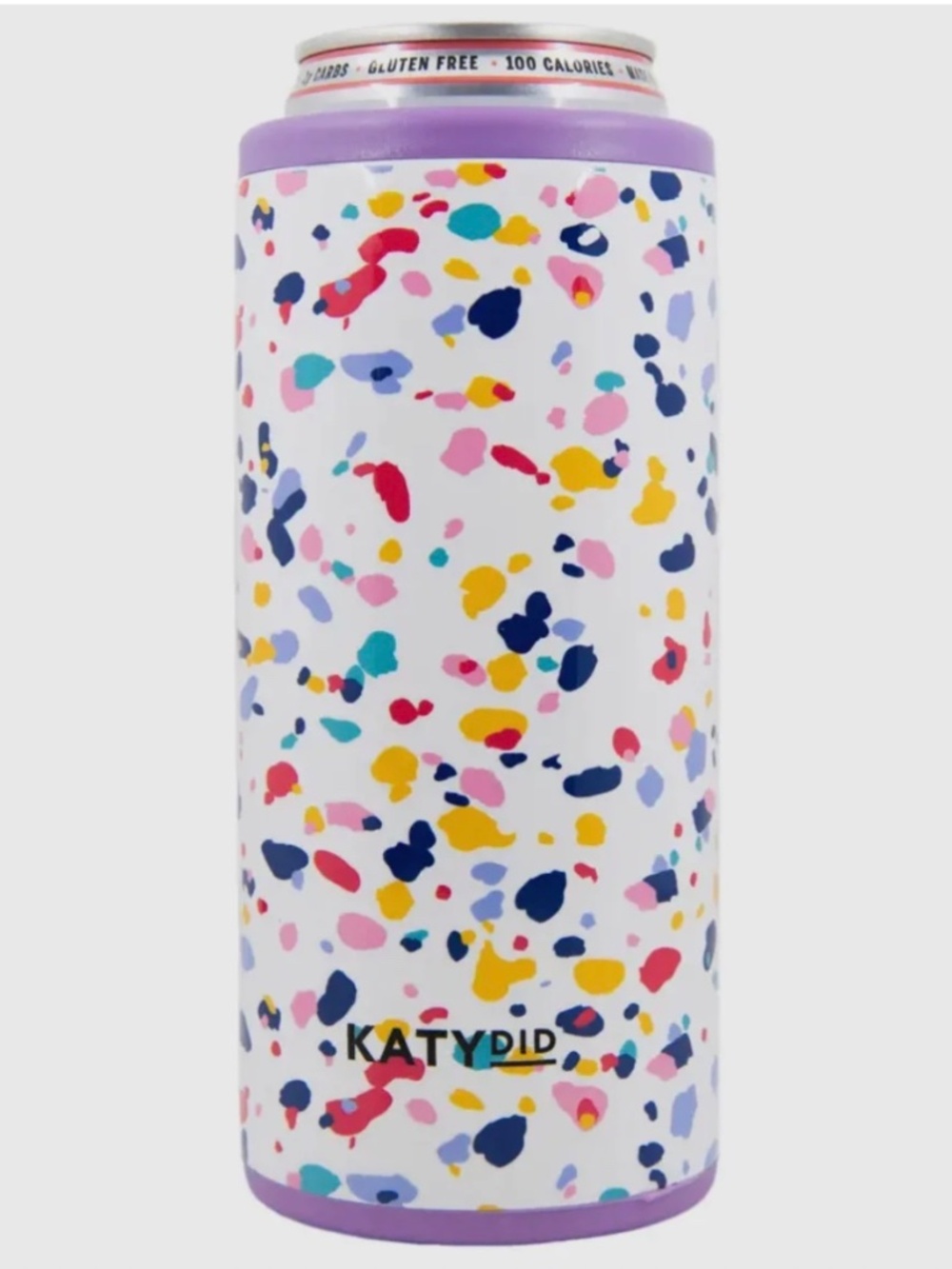Katydid Slim Can Koozie Confetti